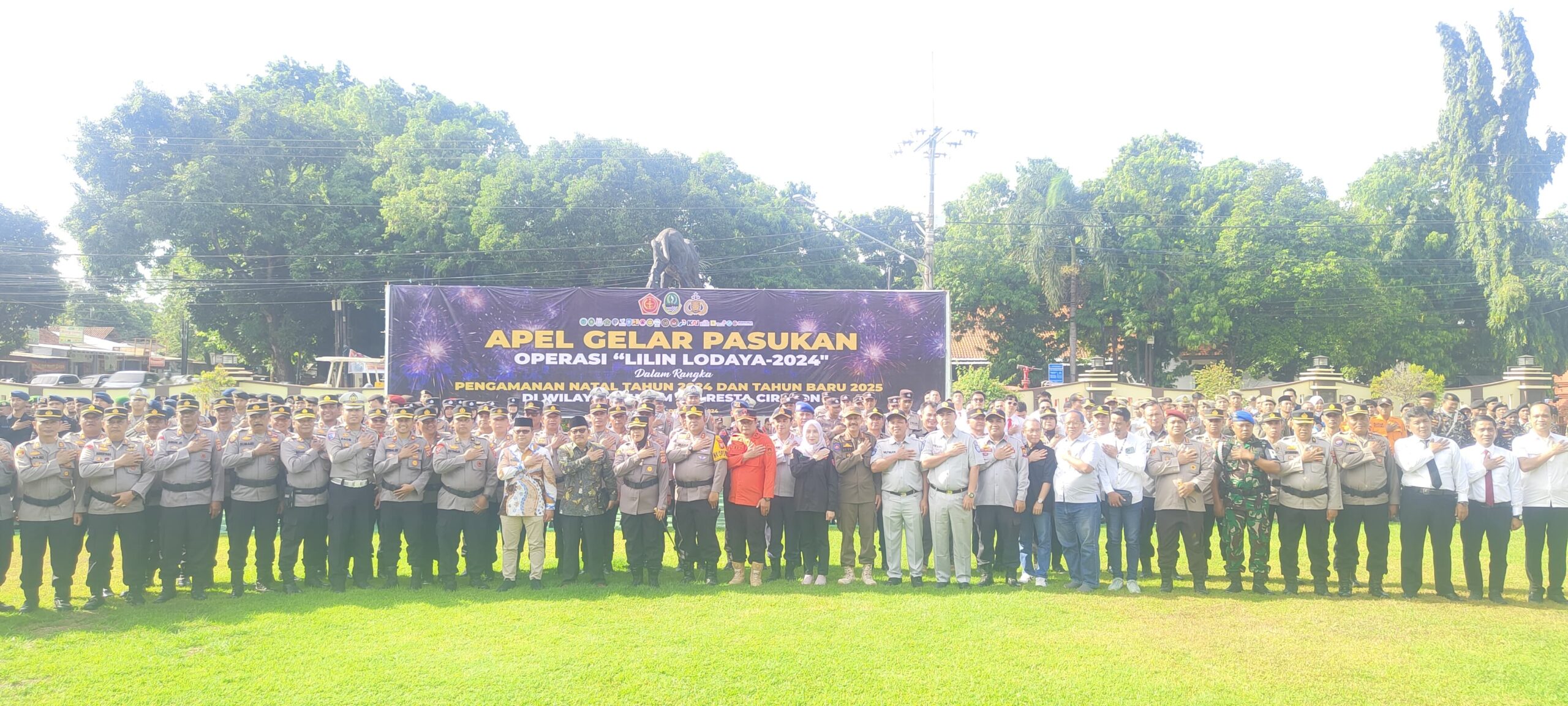 Satpol PP Kabupaten Cirebon Ikuti Apel Gelar Pasukan Operasi Lilin Lodaya 2024